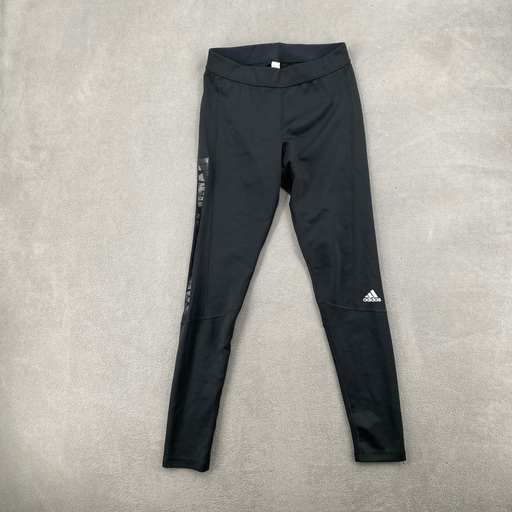 Adidas Techfit Climalite Black Leggings Tonal Side Graphic AI2963 Womens XS